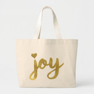 Glatt Glatt Jag har Har Joy Fullt av Joy Guld Art Jumbo Tygkasse