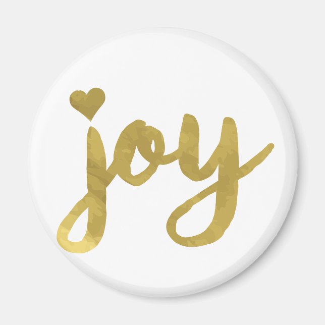 Glatt Glatt Jag har Har Joy Fullt av Joy Guld Art Magnet (Framsidan)