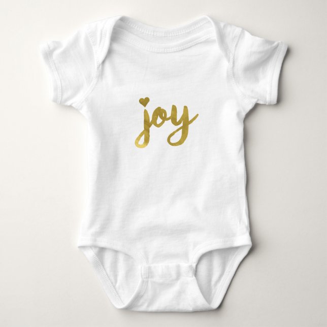 Glatt Glatt Jag har Har Joy Fullt av Joy Guld Art Tee Shirt (Framsida)