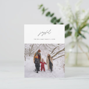 Glatt, God jul, familjefotlager Vykort