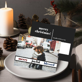 Glatt God jul-fotovykort Vykort