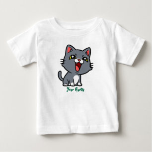 Glatt Grå Kattunge T Shirt