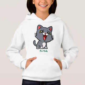 Glatt grå kattunge t shirt