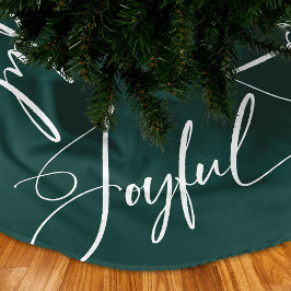 Glatt | Grönt för Elegant Script-jul Julgransmatta Borstad Polyester