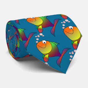 Glatt guldfisk i havsblåttvatten slips