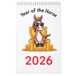 Glatt Hästkalender 2026 Kalender
