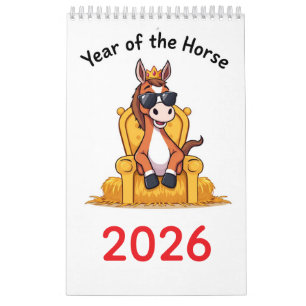 Glatt Hästkalender 2026 Kalender