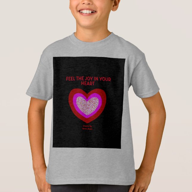 Glatt Heart Boys Light Steel Basic T Shirt (Framsida)