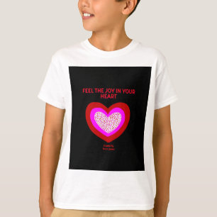 Glatt Heart Boys White Basic T Shirt