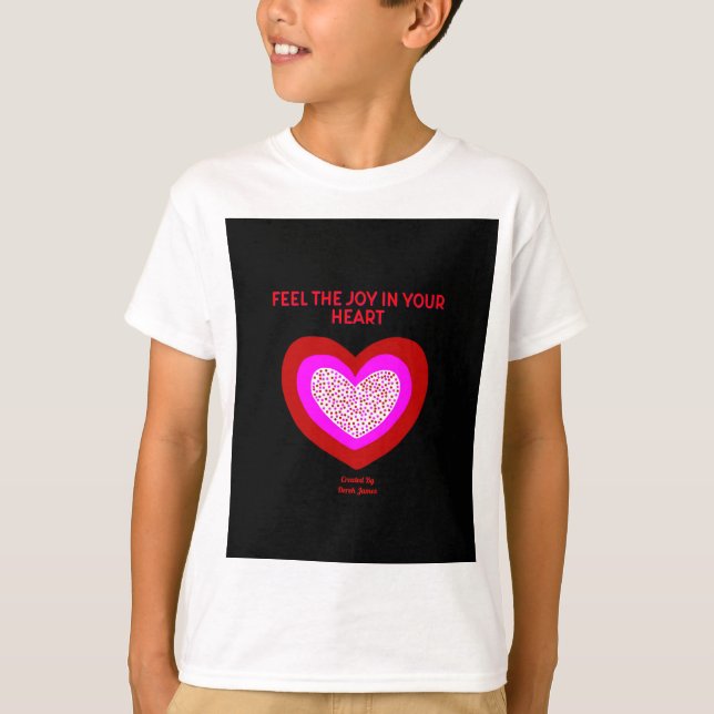 Glatt Heart Boys White Basic T Shirt (Framsida)