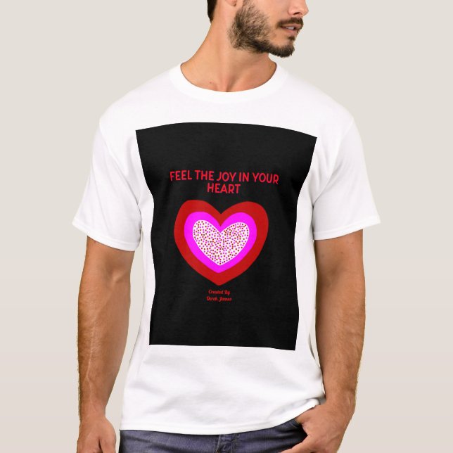 Glatt Heart Manar White Basic T Shirt (Framsida)