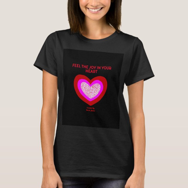 Glatt Heart Women's Black Basic T Shirt (Framsida)