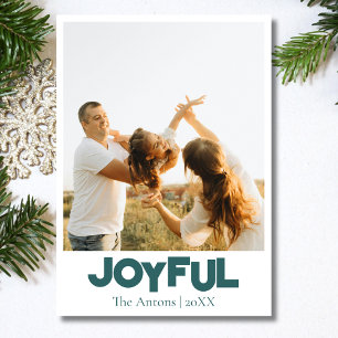 Glatt Helgdag-familjens fotoomvandlingsblock Julkort