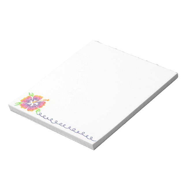 Glatt Hibiskus Notisblock Anteckningsblock (Roterad)