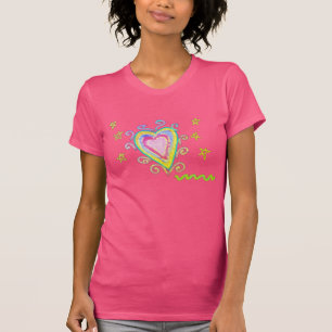 Glatt Hjärta Abstrakt Konstnärlig Klänning T Shirt