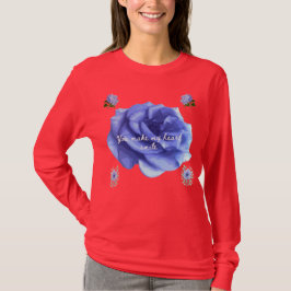 Glatt hjärta rött t shirt