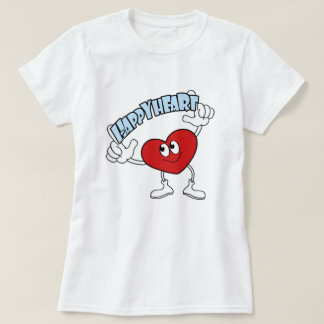 Glatt Hjärtan T-shirt – Söt Tecknad Kärleksdesign