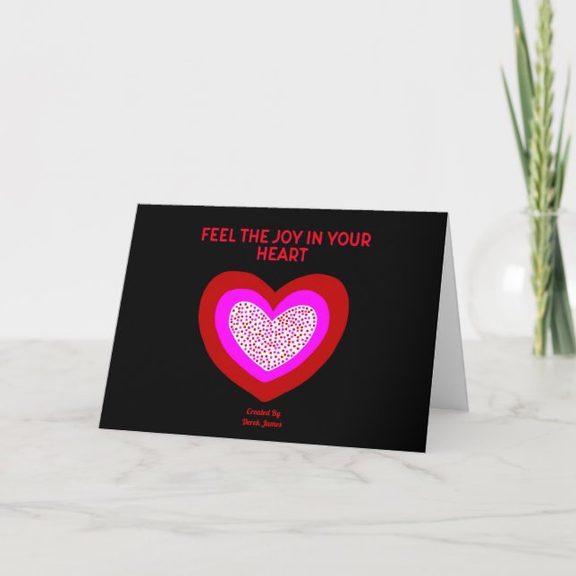 Glatt Hjärthälsningskort Helgkort (Framsida)