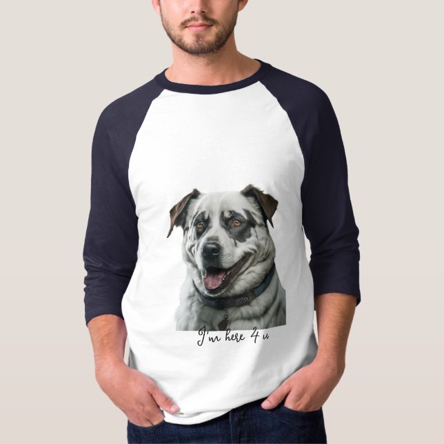 Glatt hund t shirt (Framsida)