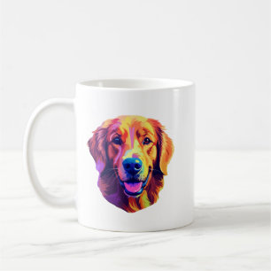 Glatt Hund Vibrant Pop Art med minimal fetstil och Kaffemugg