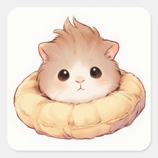 Glatt inspirerad design fyrkantigt klistermärke