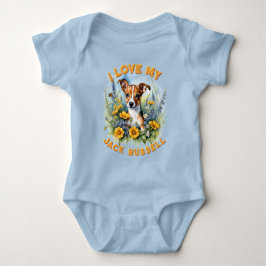 Glatt Jack Russell - Personlig Baby Bodykostym T Shirt