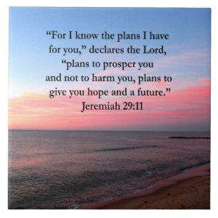GLATT JEREMIAH 29:11 SUNRISE KAKELPLATTA