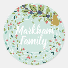 Glatt Joy Helgdag Add Namn Helgdag-stämplar Runt Klistermärke