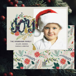 Glatt Joy Helgdag-fotokort Julkort