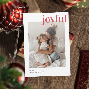 Glatt jul för minimalistisk familjefrött inbjudningar