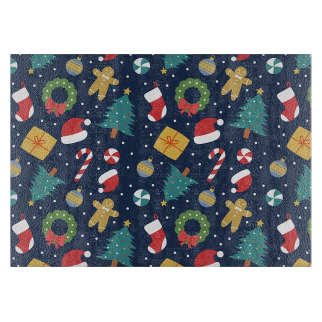 Glatt Jul Glas Skärbräda (Framsidan)