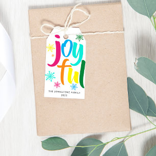 Glatt jul i fet Färgad Presentetikett