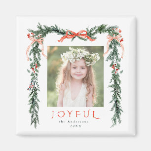 Glatt jul-Ram-fotoHelgdag Magnet