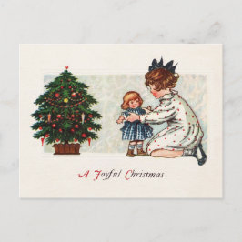Glatt jul - vintage helg vykort