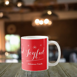 Glatt Julafton Gift Chic-skript Rustic Red-jul Kaffemugg