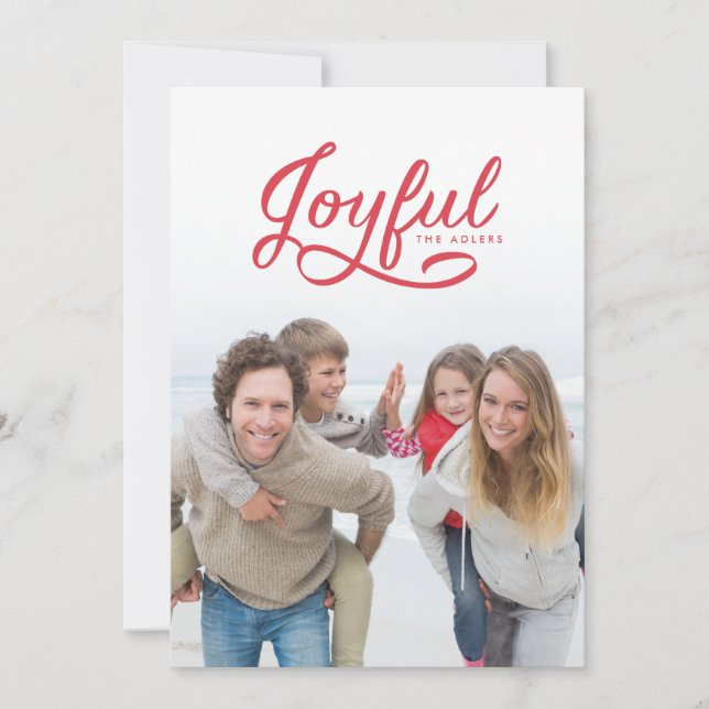 Glatt julfotkort julkort (Framsida)