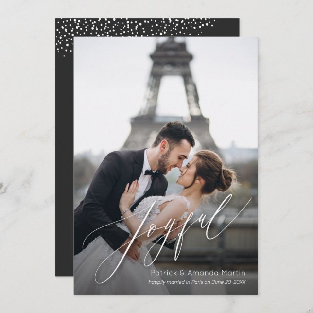 Glatt julfoto julkort (Fram/baksida)