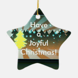 Glatt Julgranar Brown & Grönt Ornament