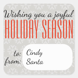 Glatt Julhelg - Holiday zforday z Fyrkantigt Klistermärke