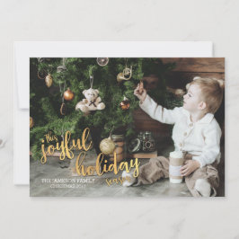 Glatt julhelgguld julkort