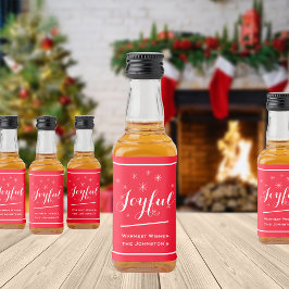 Glatt julklapp Namn Cute Red Mini Spritflaskor Etikett