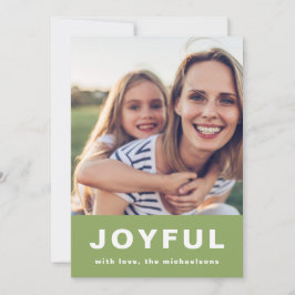 Glatt julklapp Vibrant Grönt 2 Photo Collage Julkort