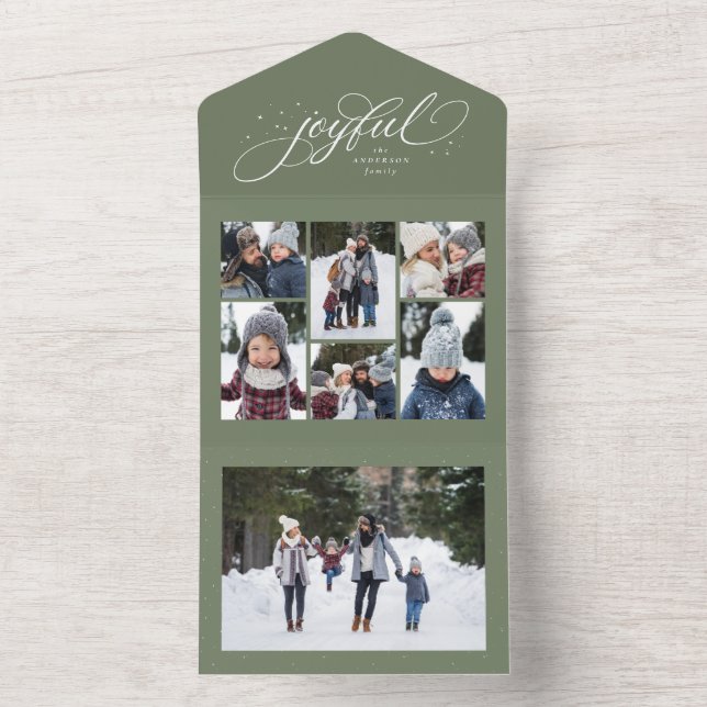 Glatt julkollage 7 fotopriser med tre gröntar (Insida)