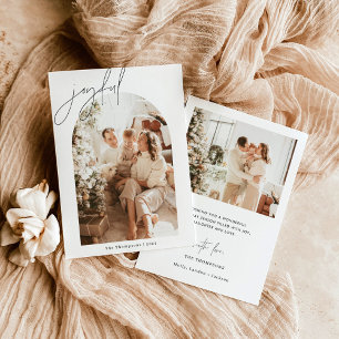 Glatt julkort   Modern Helgdag-fotokort Inbjudningar