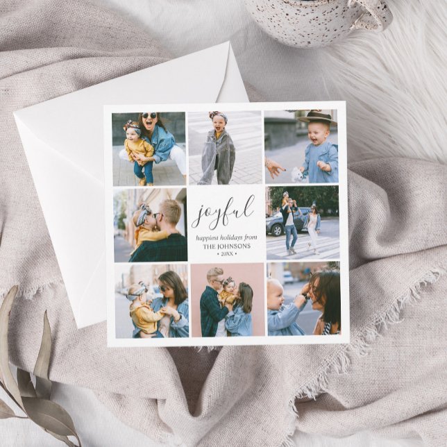 Glatt julskript - enkel fotokollage julkort (Skapare uppladdad)