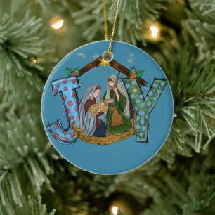 Glatt jultomhet julgransprydnad keramik