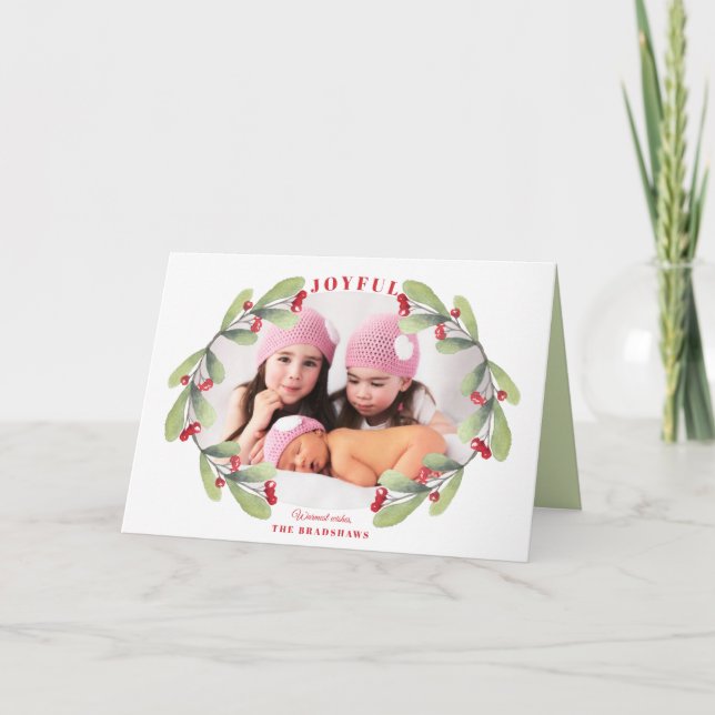Glatt jultomte, Helgdag Photo Helgkort (Framsida)