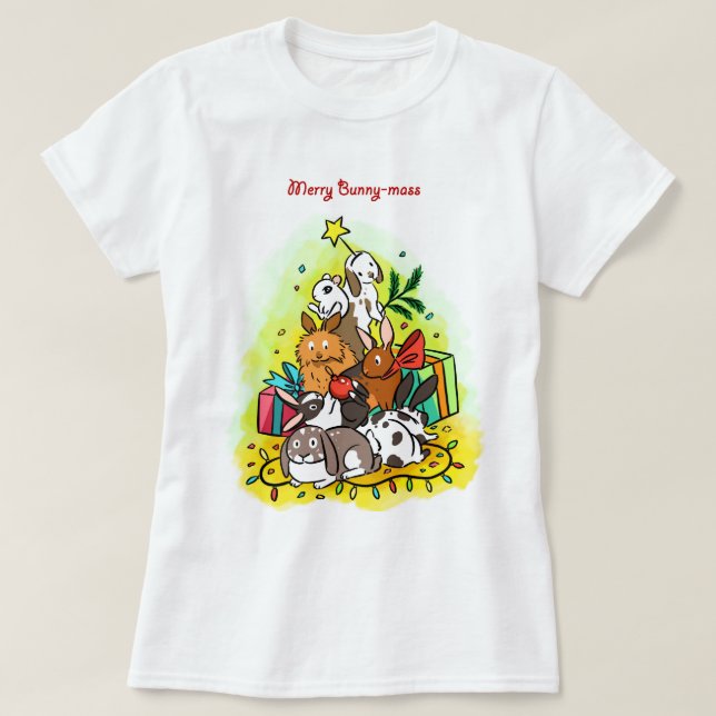 Glatt Kanin-samlas Tee Shirt (Design framsida)