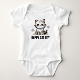 Glatt katt dag baby T-Shirt