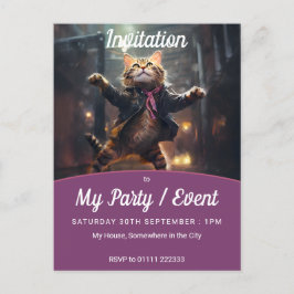 Glatt kattdanläggning i Spanien Inbjudan Vykort